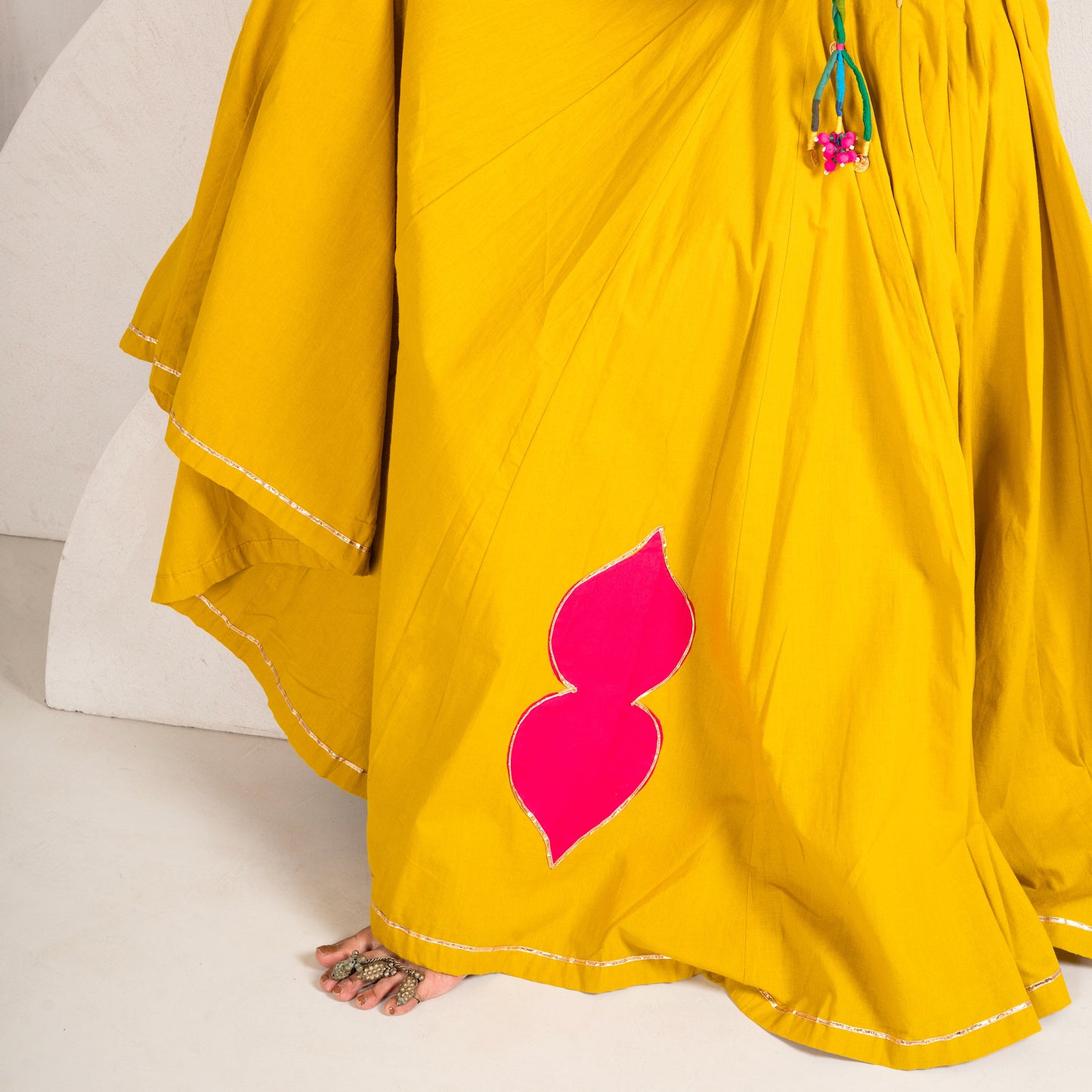 Jugalbandhi mustard yellow Chaniya Choli set