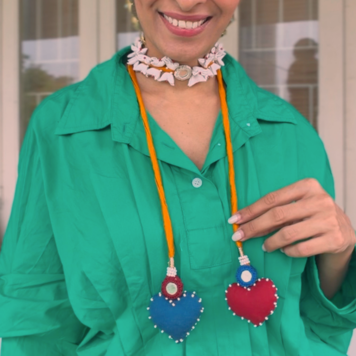Jasmine hearts yellow dori necklace