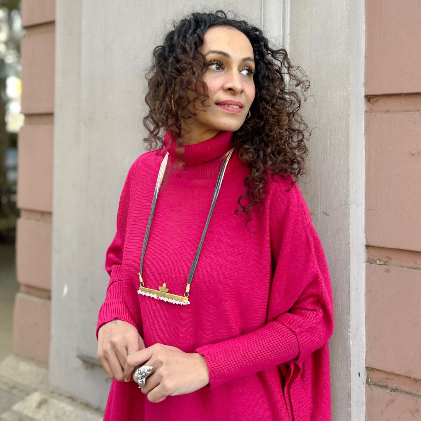 Lotus patti necklace - Ombré green