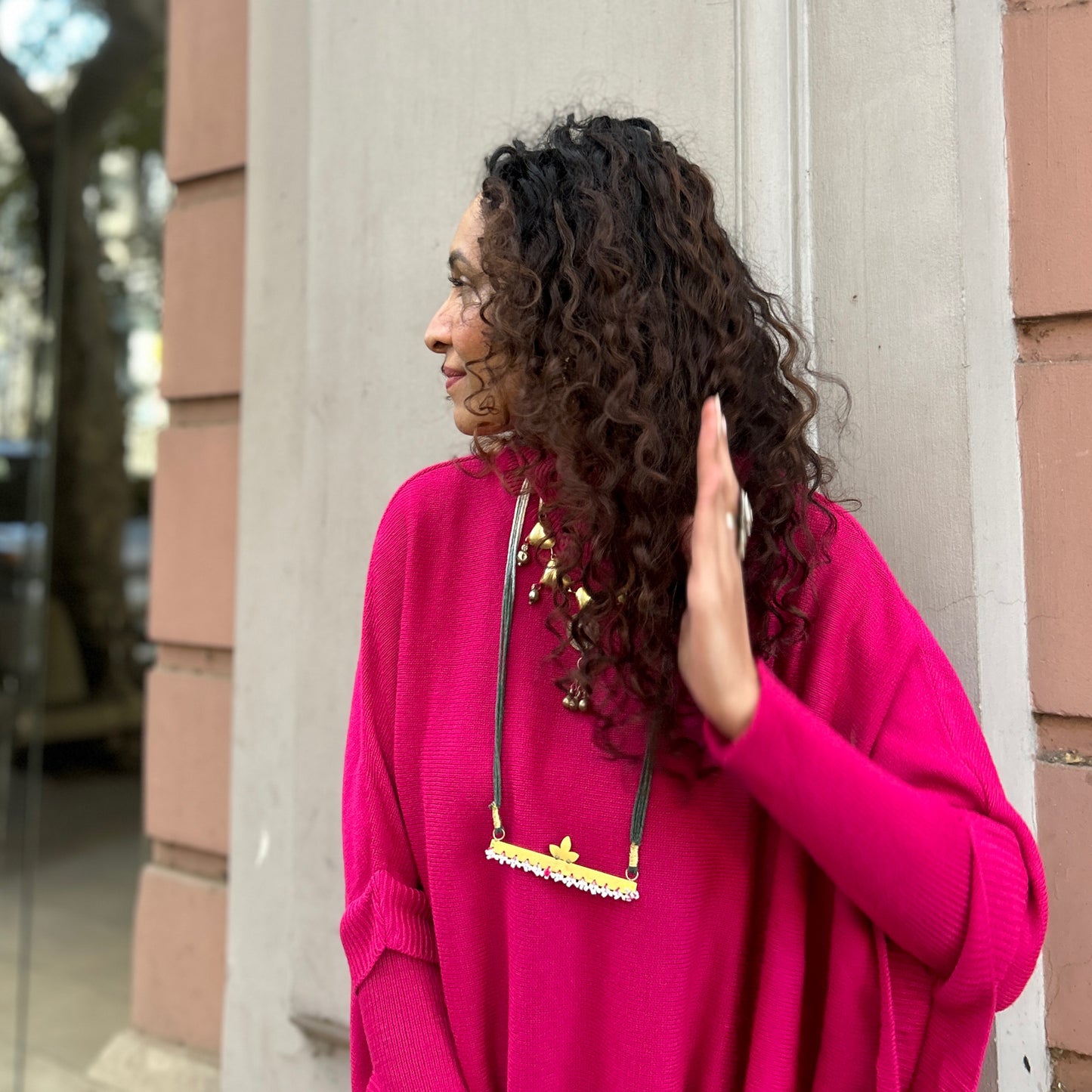 Lotus patti necklace - Ombré green