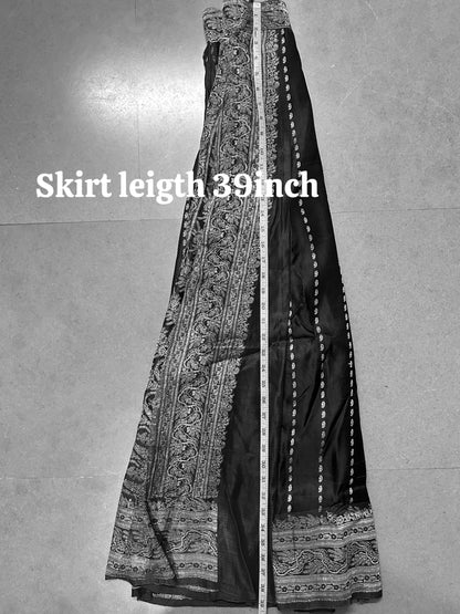 Rudraksha silk skirt