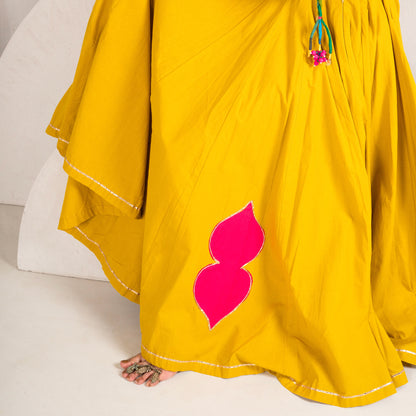 Jugalbandhi mustard yellow Chaniya Choli set