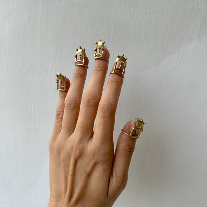 Gilded Crowns - Nail Jewels moon set of 5