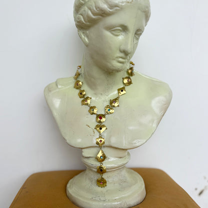 Floral tie necklace
