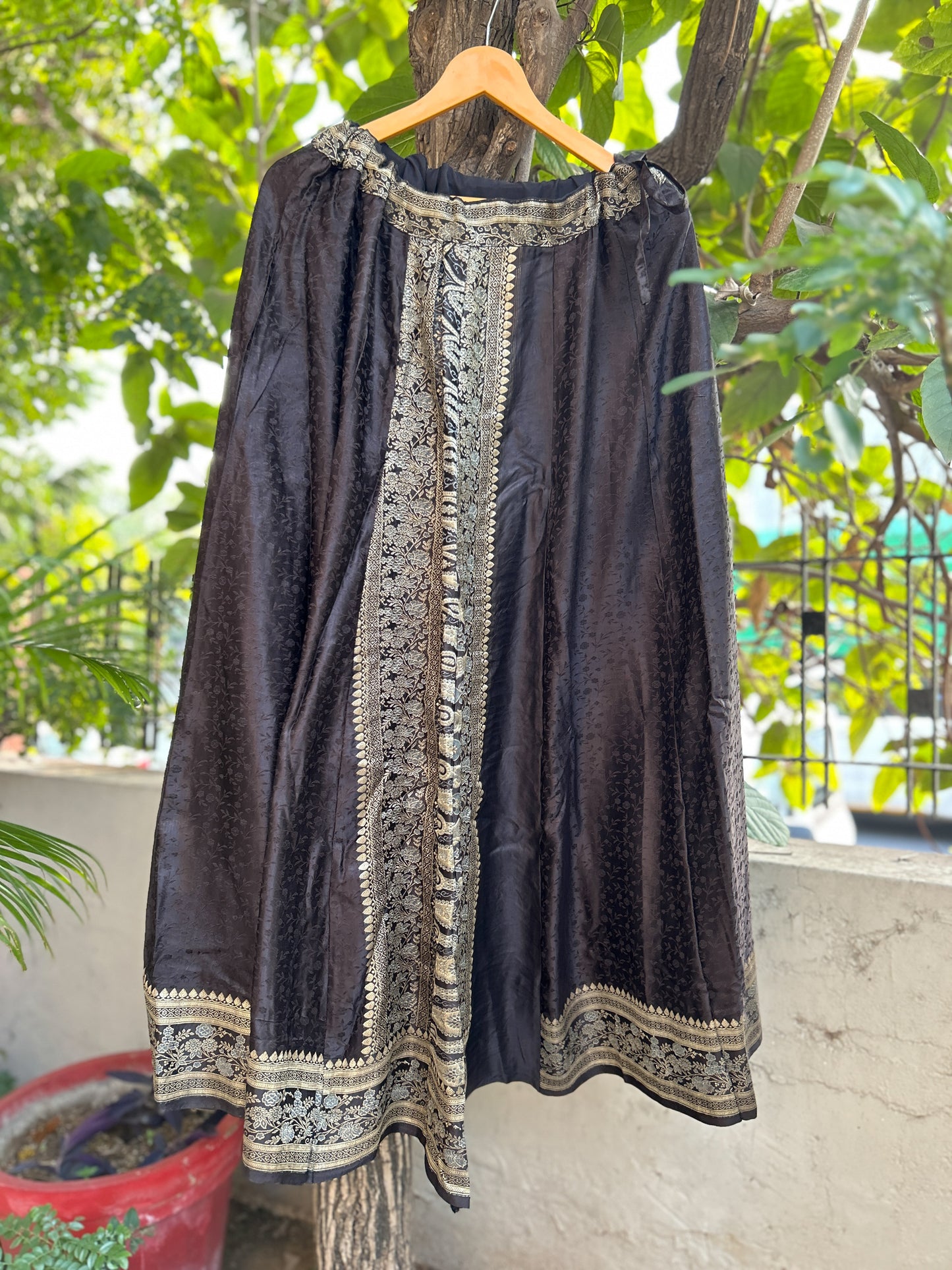 Rudraksha silk skirt