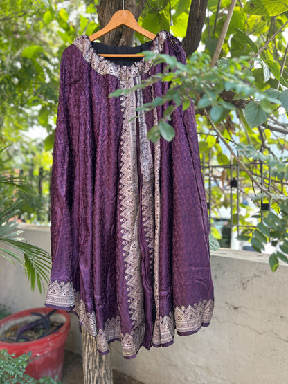 Lavender taran silk skirt