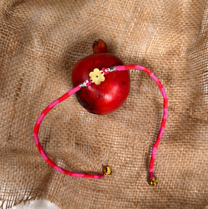 Flower brass rakhi