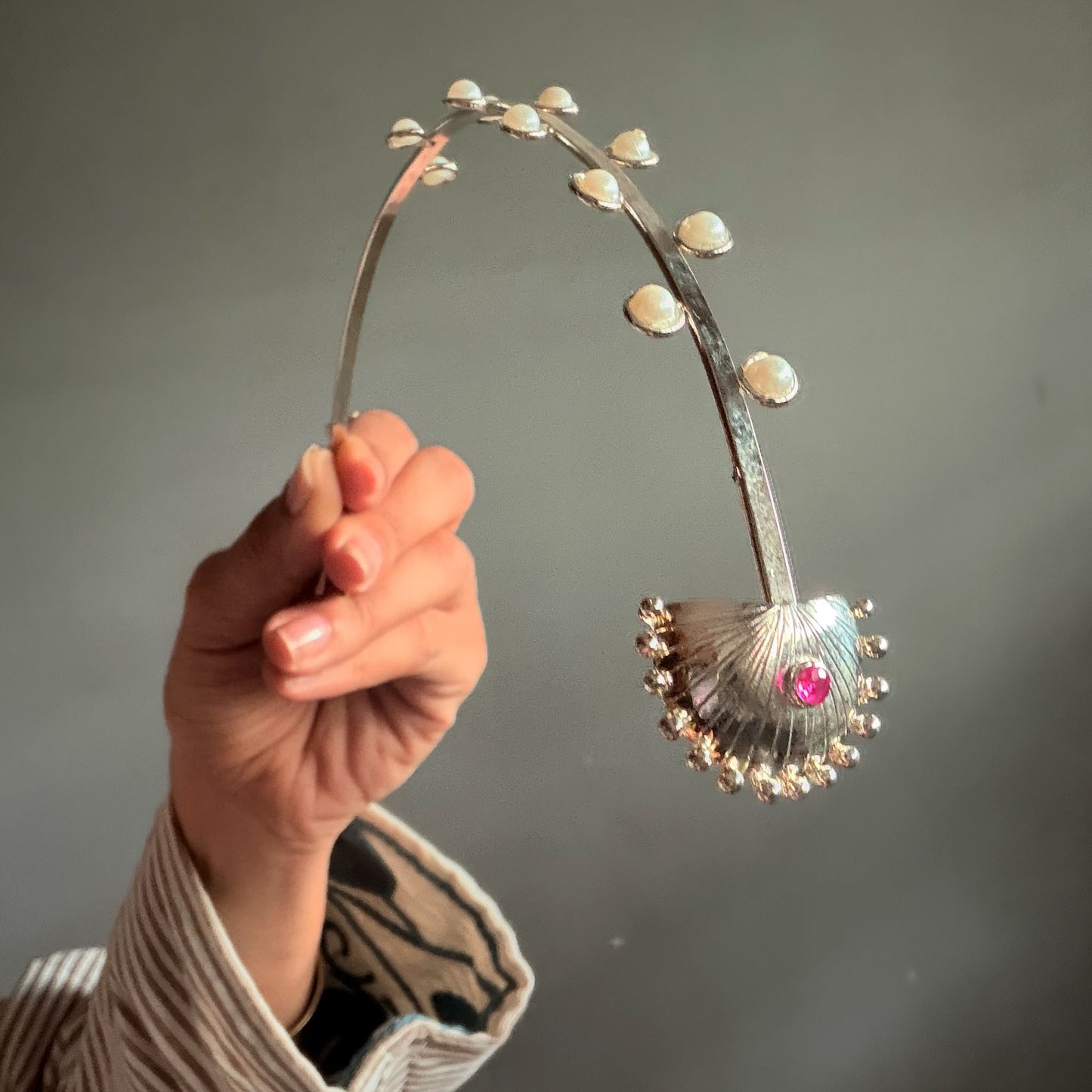 Shellita - Head gear (Rhodium silver finish)