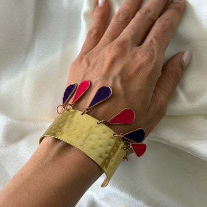 Petal brass bracelet