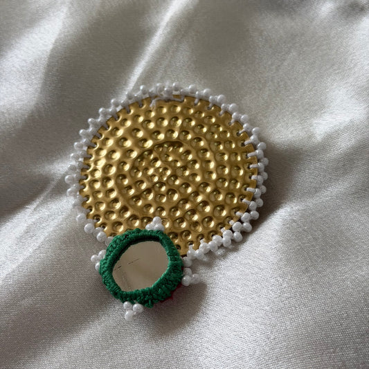 Sun mirror hair pin