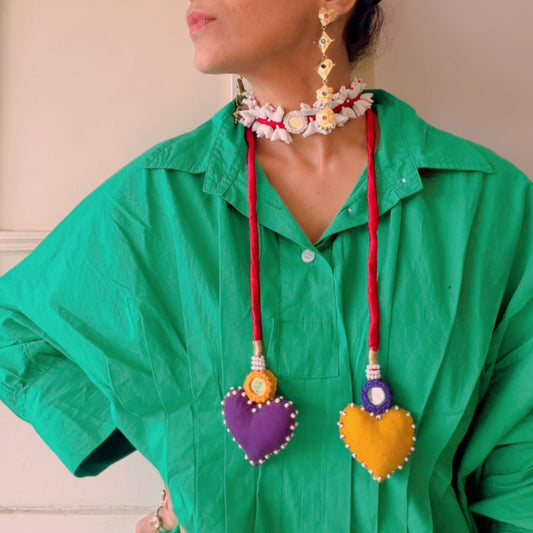 Jasmine hearts pink dori necklace
