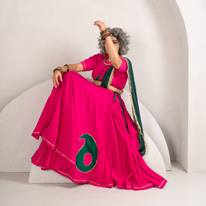 Keri Rani Pink Chaniya Choli set