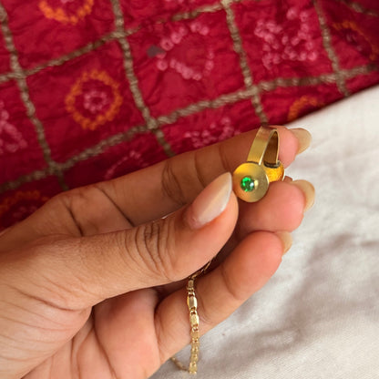 Nose - Single Ear flower drop sculptural chain