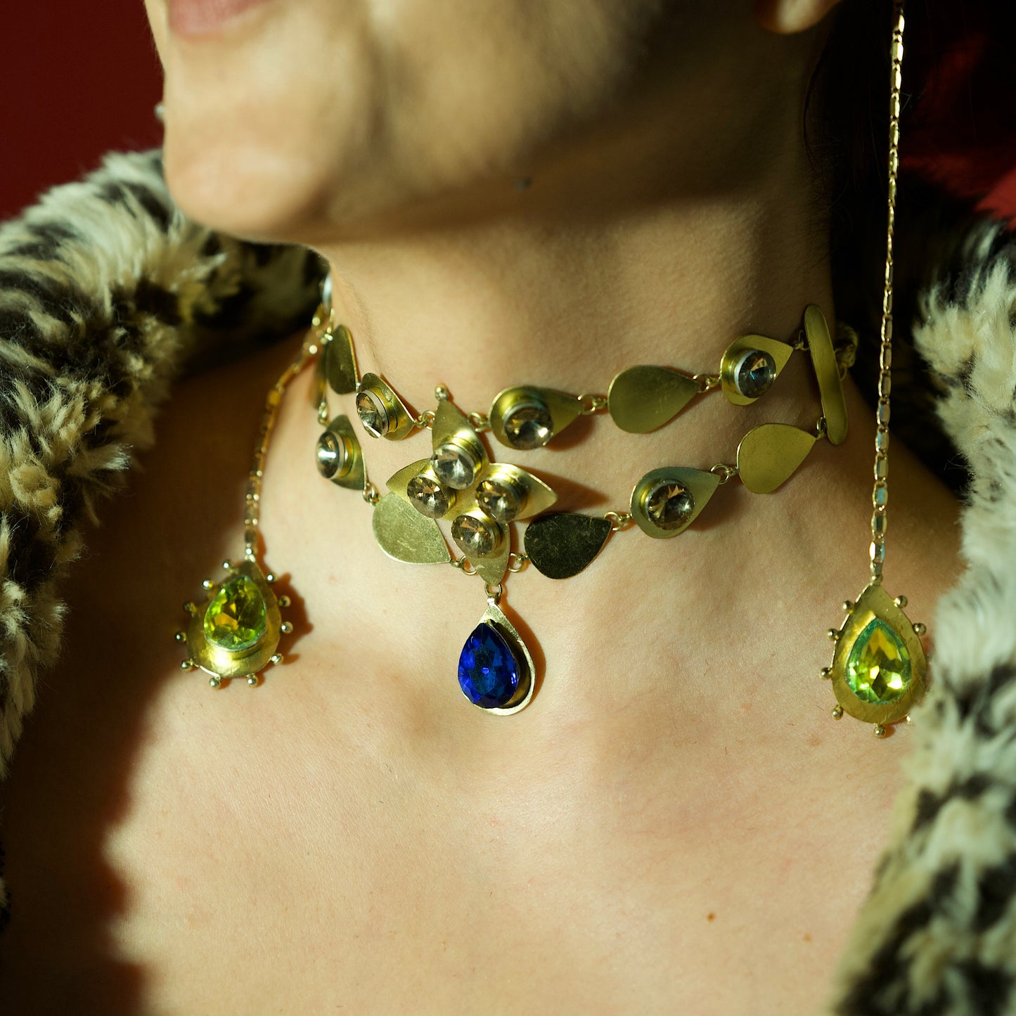 Sapphire Bloom choker