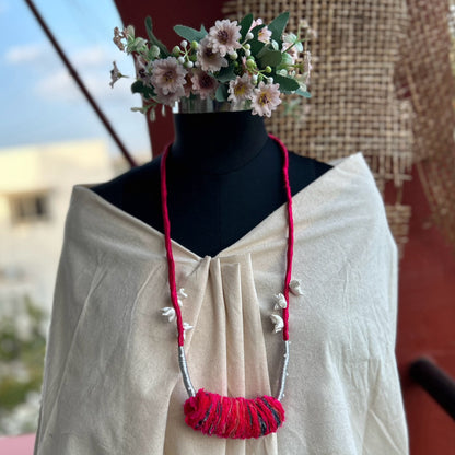 Reviving कतरन necklace - pink necklace