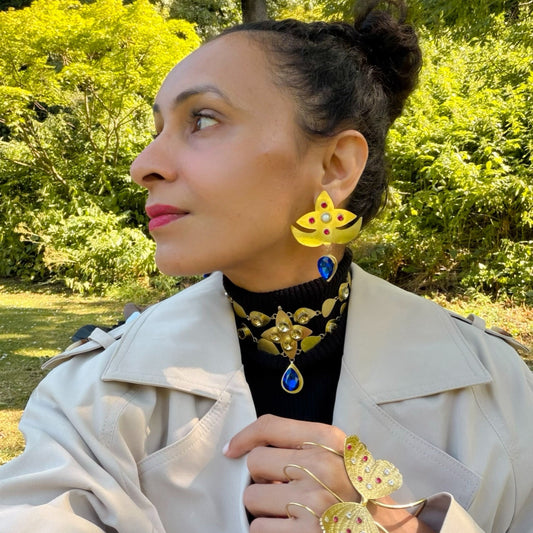 Sapphire Bloom choker (without earrings)