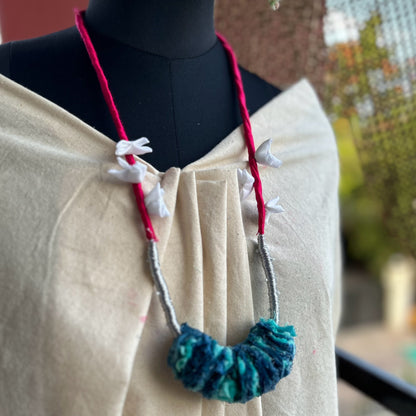 Reviving कतरन necklace - teal necklace