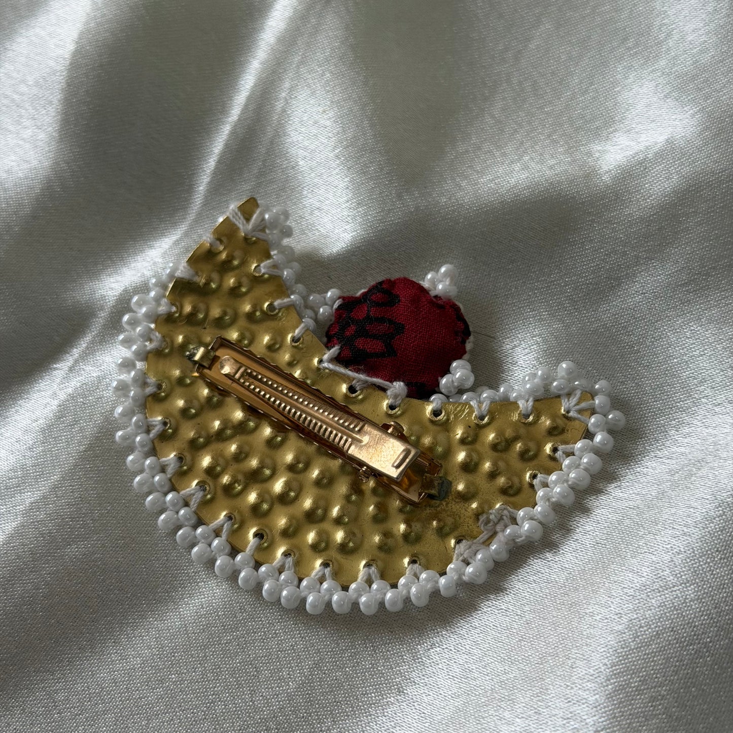 Moon mirror hair pin