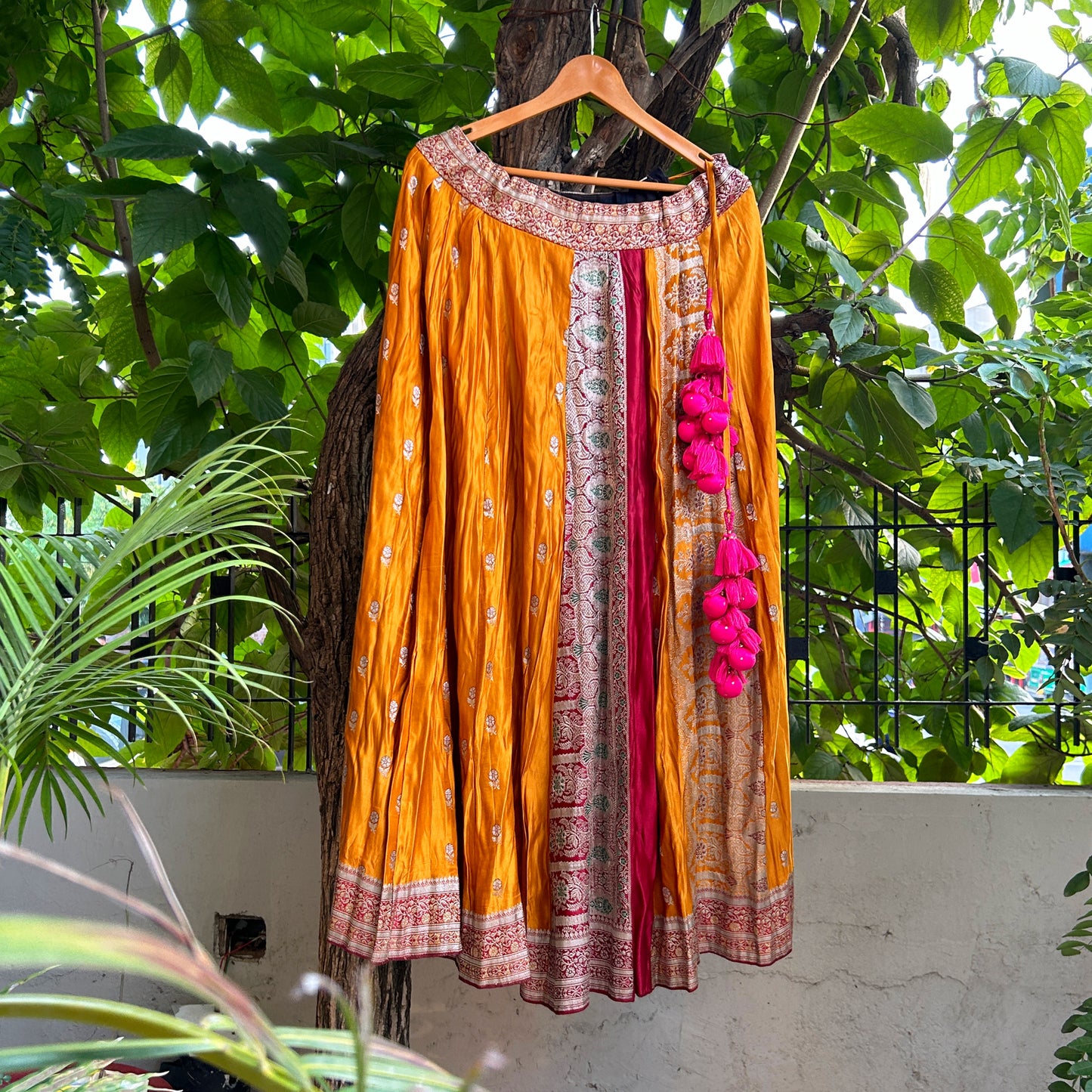 Sunrise old saree skirt 2