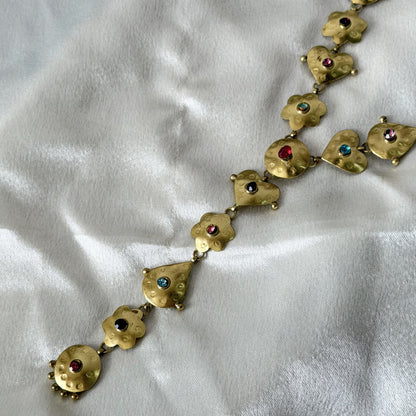 Floral tie necklace