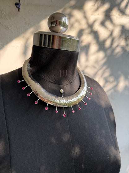 Surya necklace silver polish