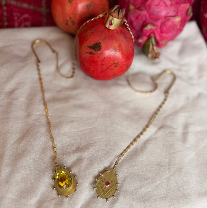 Nose - double Ear drop sculptural chain