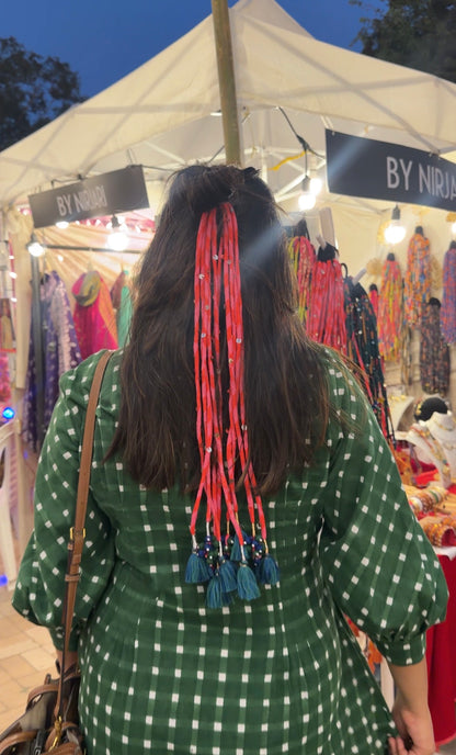 Gulabi phool Hair accessory