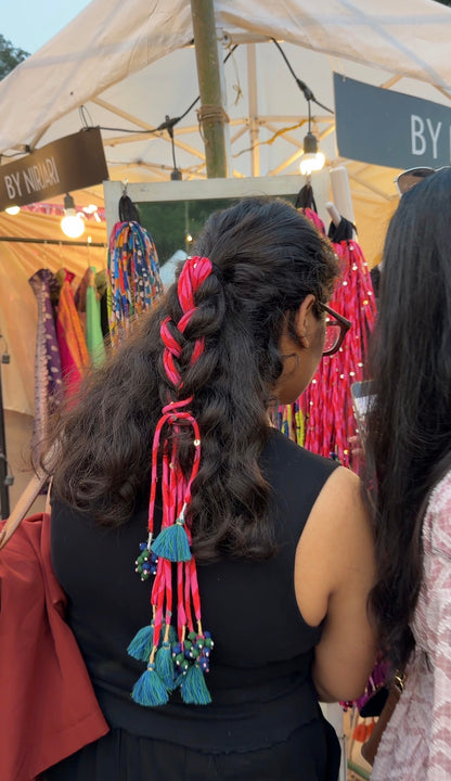 Gulabi phool Hair accessory