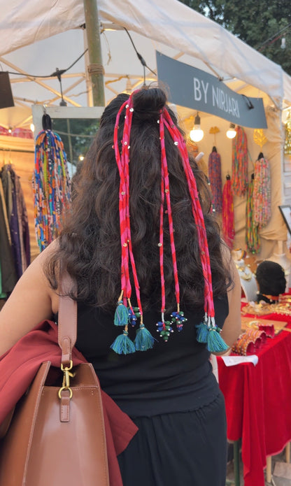Gulabi phool Hair accessory